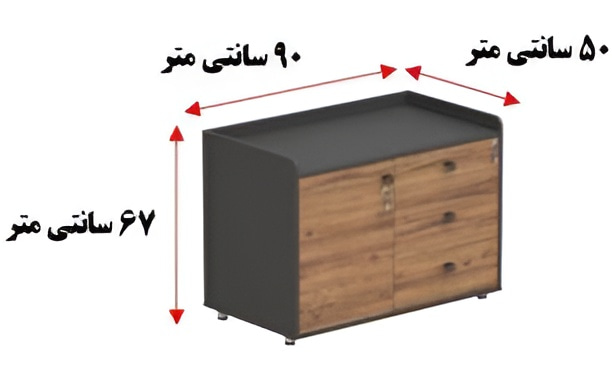 فایل 2 کشو کابینتی ODF557IV نیلپر